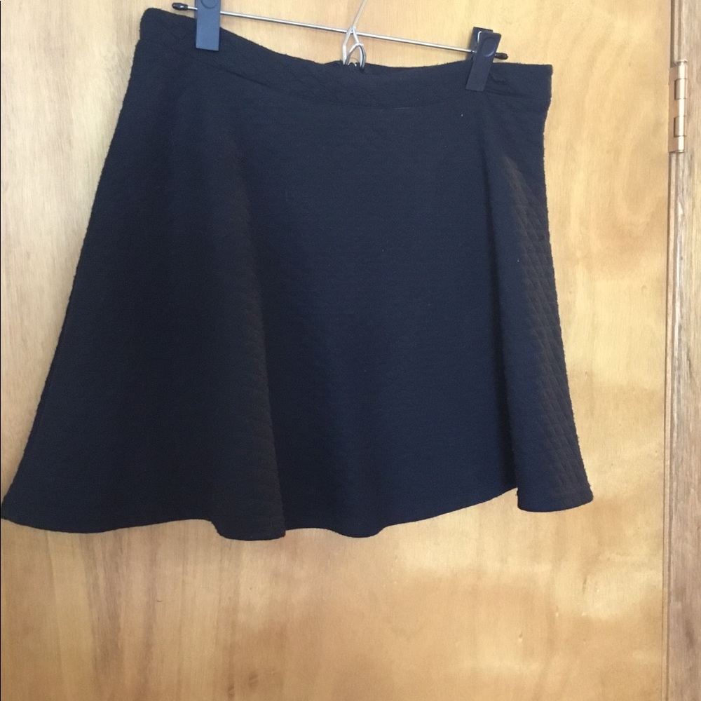 Black Quilted Miniskirt
